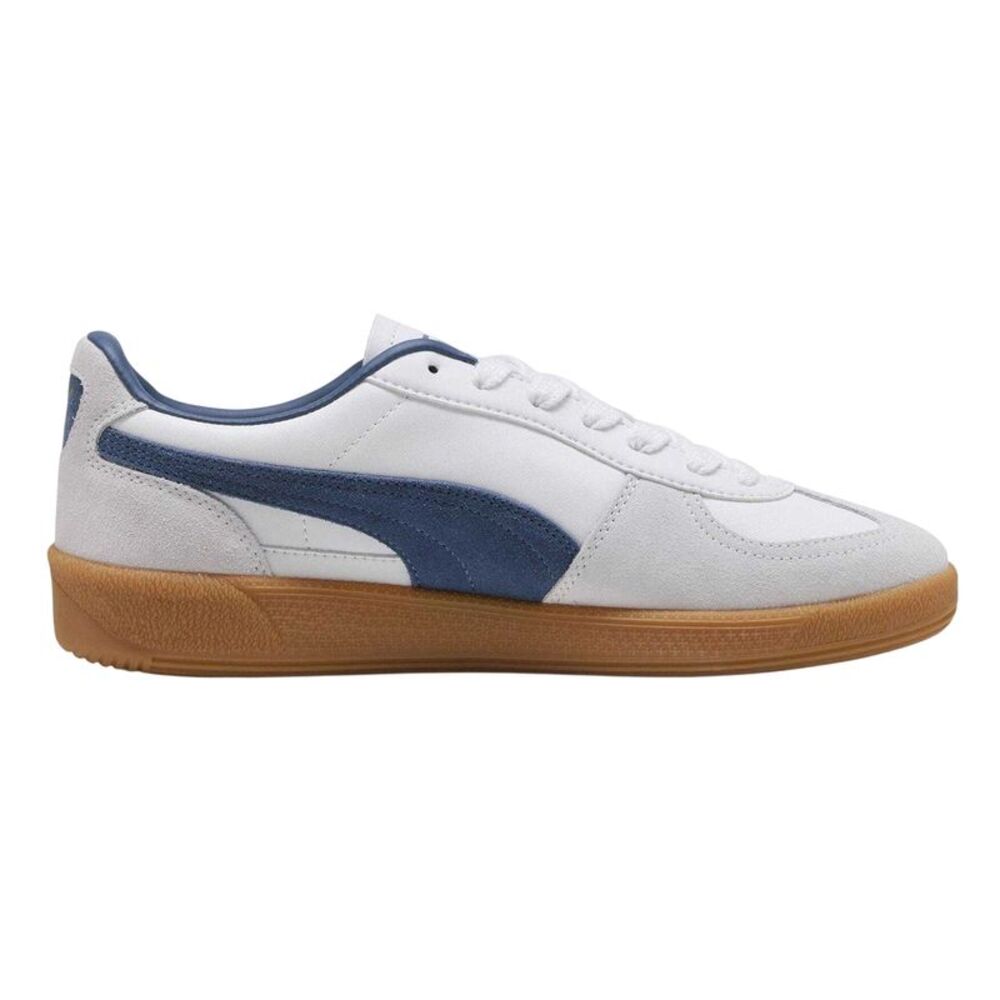 Puma Mens Palermo Leather Sneakers / White/White-Blue